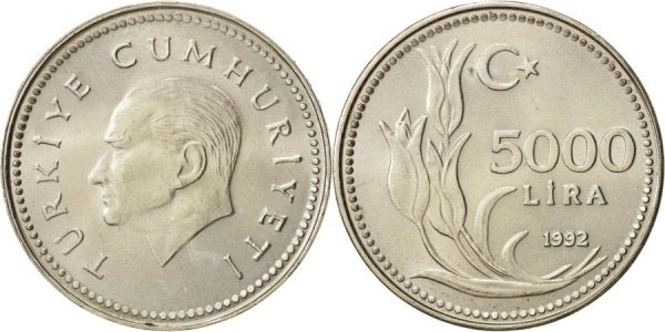  5000 Lira 1992/1994